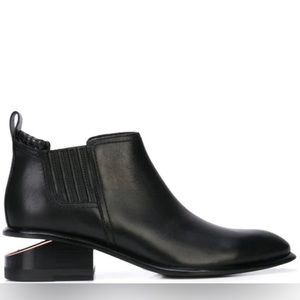 Alexander Wang black unique ankle boots